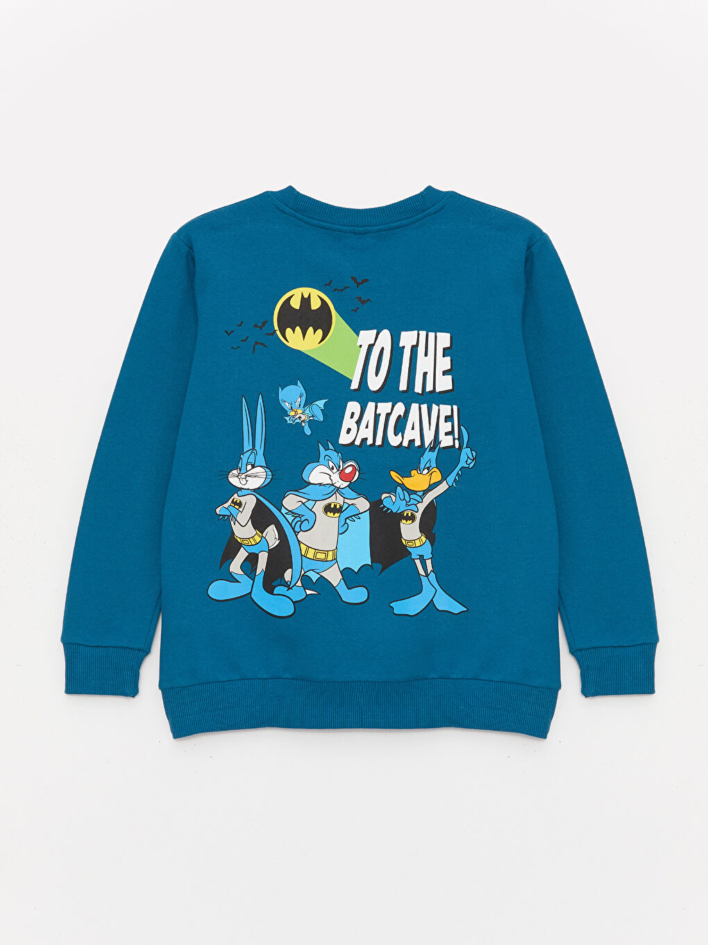 LCW Kids Petrol Bisiklet Yaka Looney Tunes Baskılı Uzun Kollu Erkek Çocuk Sweatshirt - 4