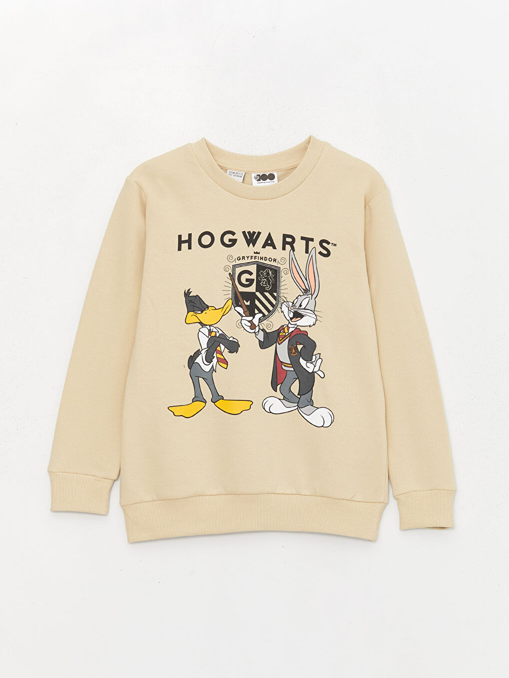 LCW Kids Bej Bisiklet Yaka Harry Potter Baskılı Uzun Kollu Erkek Çocuk Sweatshirt - 3