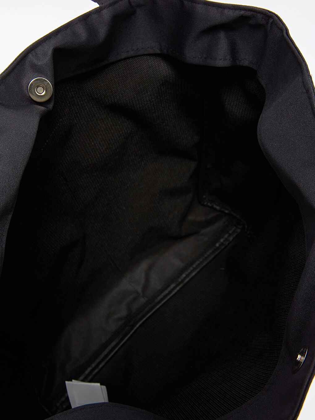 Siyah Deri Görünümlü Kadın Tote Çanta-5