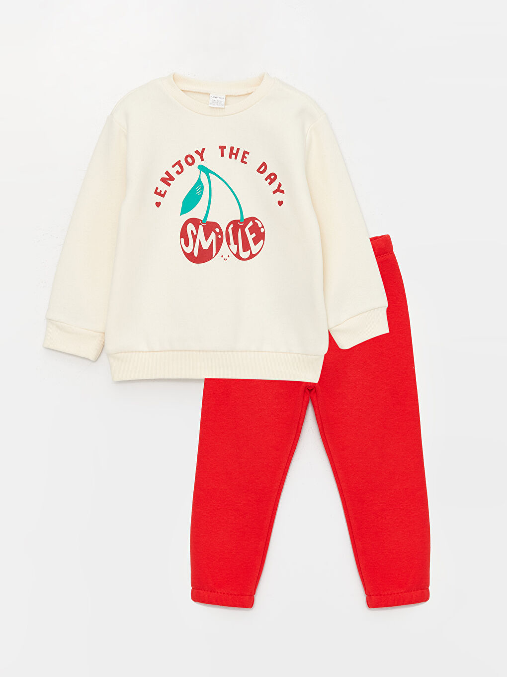 Ensemble 2 Pièces Sweat-Shirt à Col Rond et Pantalon de Survêtement pour Bébé Fille à Manches Longues