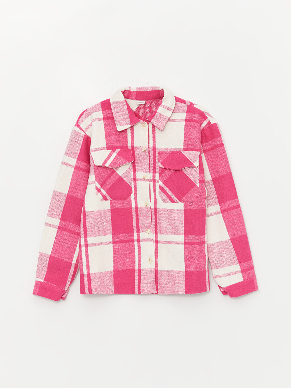 LCW Kids Plaid Long Sleeve Girls' Shirt Jacket -W3I995Z4-LNQ