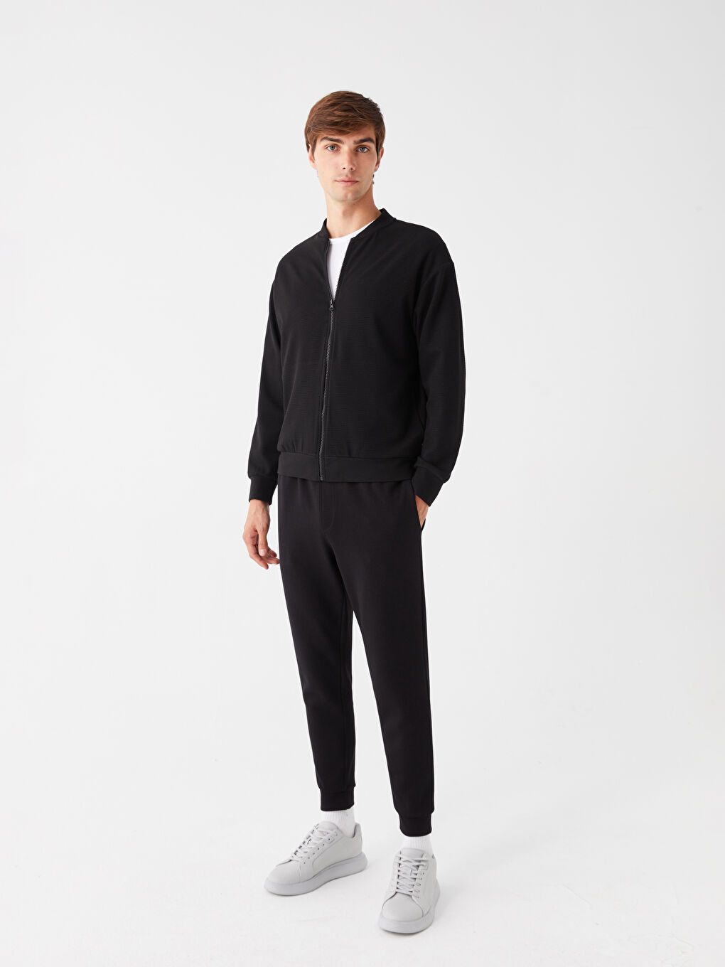 Siyah Standart Kalıp Erkek Jogger Eşofman Altı