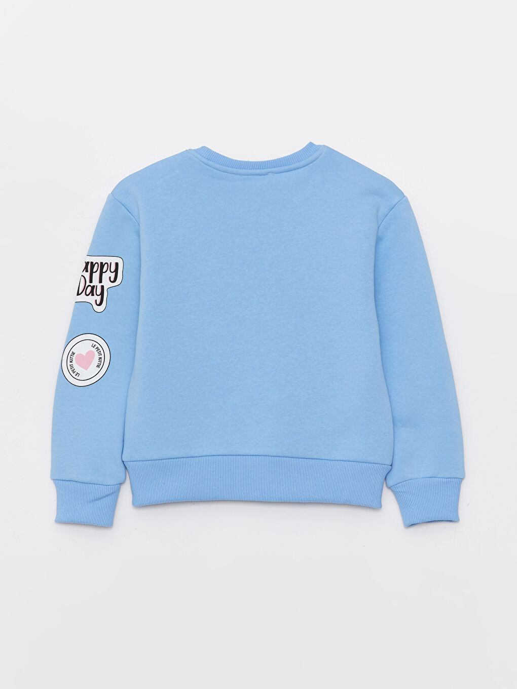 Calimera Kids Açık Mavi Bisiklet Yaka Baskılı Uzun Kollu Kız Çocuk Sweatshirt - 1