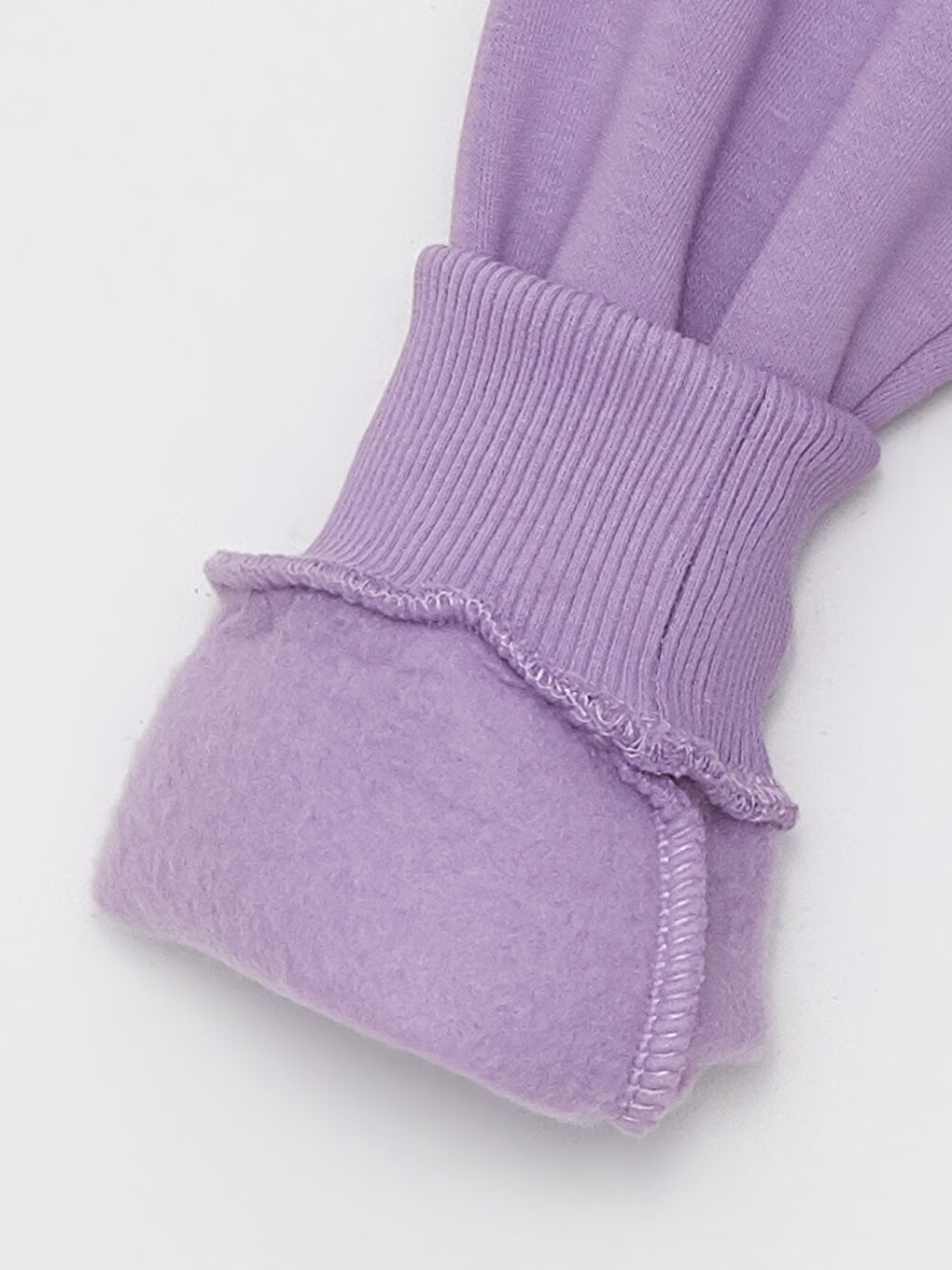 Lila Bisiklet Yaka Baskılı Uzun Kollu Kız Çocuk Sweatshirt-7