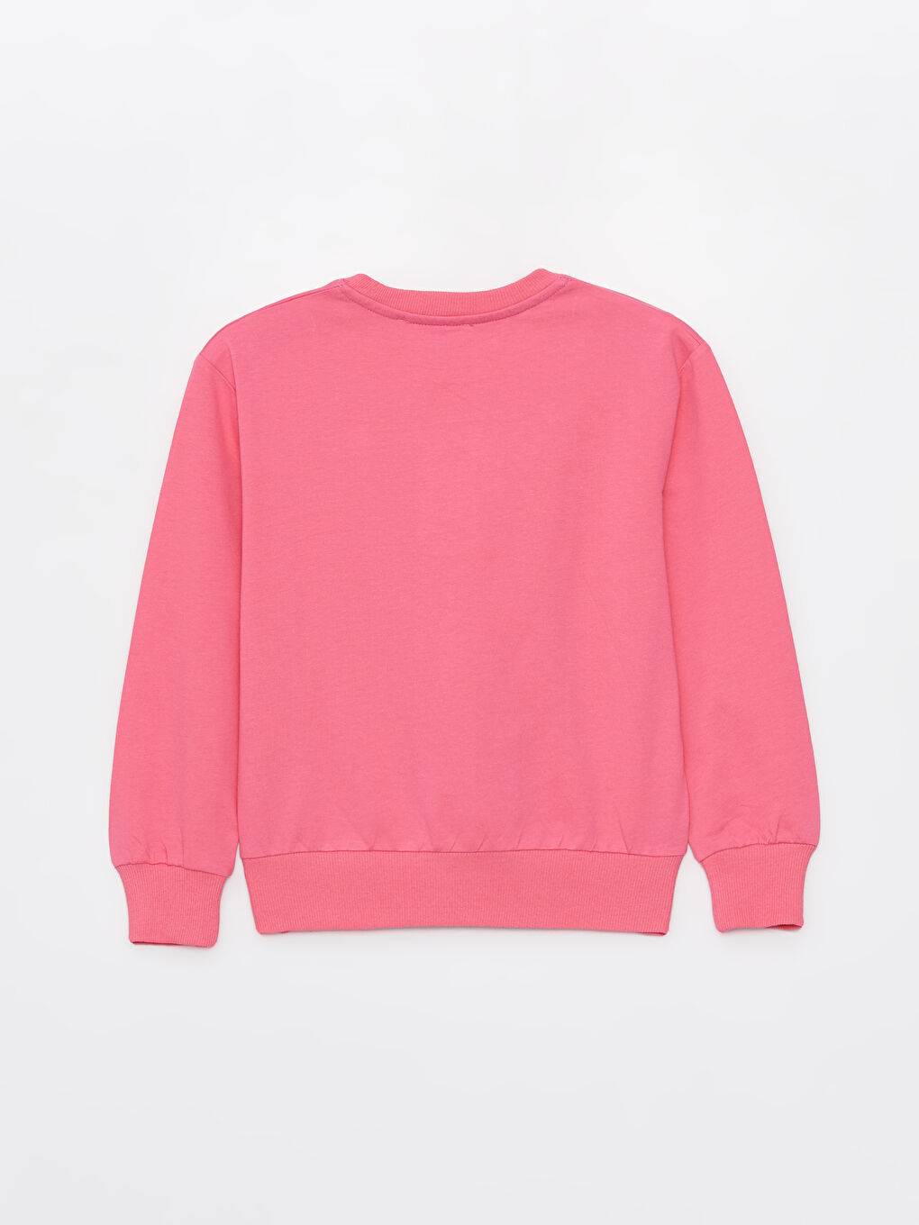 Calimera Kids Koyu Pembe Bisiklet Yaka Baskılı Uzun Kollu Kız Çocuk Sweatshirt - 1