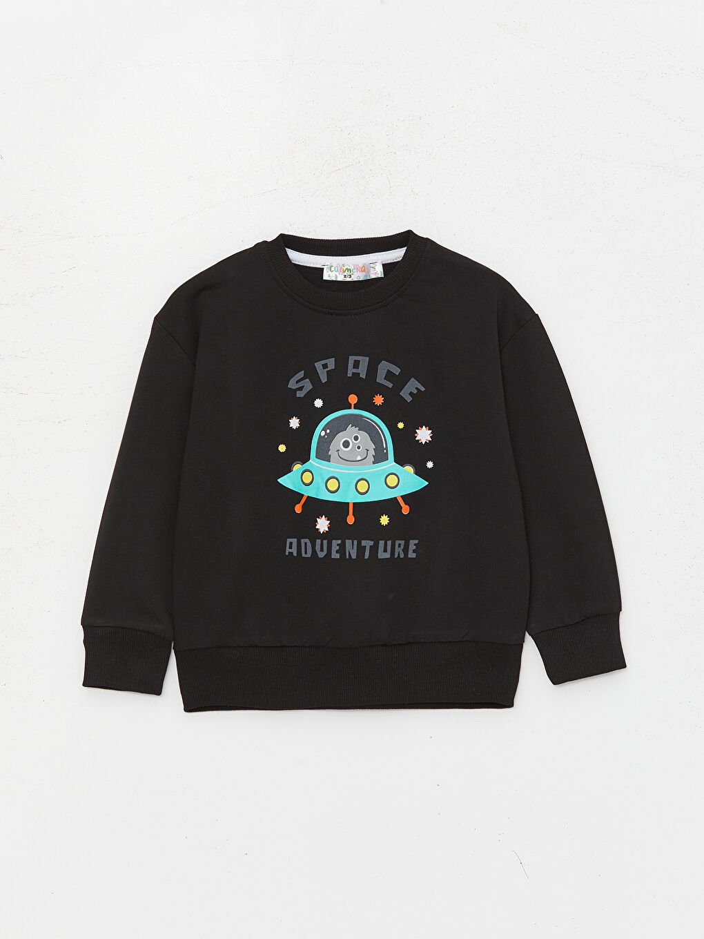 Calimera Kids Siyah Bisiklet Yaka Erkek Bebek Sweatshirt