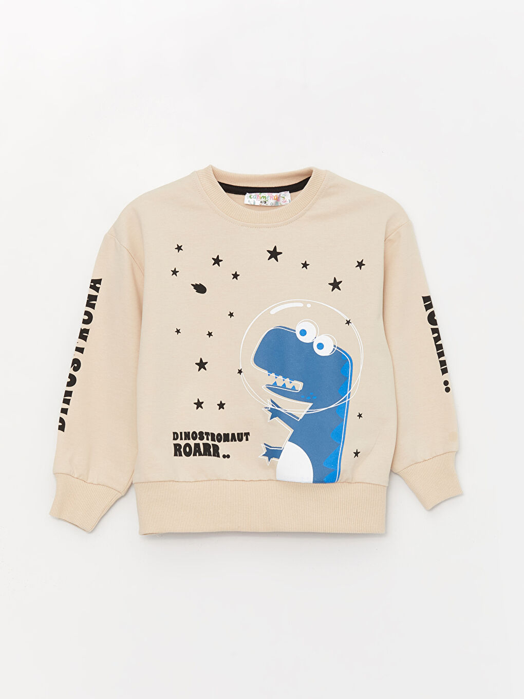 Calimera Kids Bej Bisiklet Yaka Uzun Kollu Erkek Bebek Sweatshirt - 5