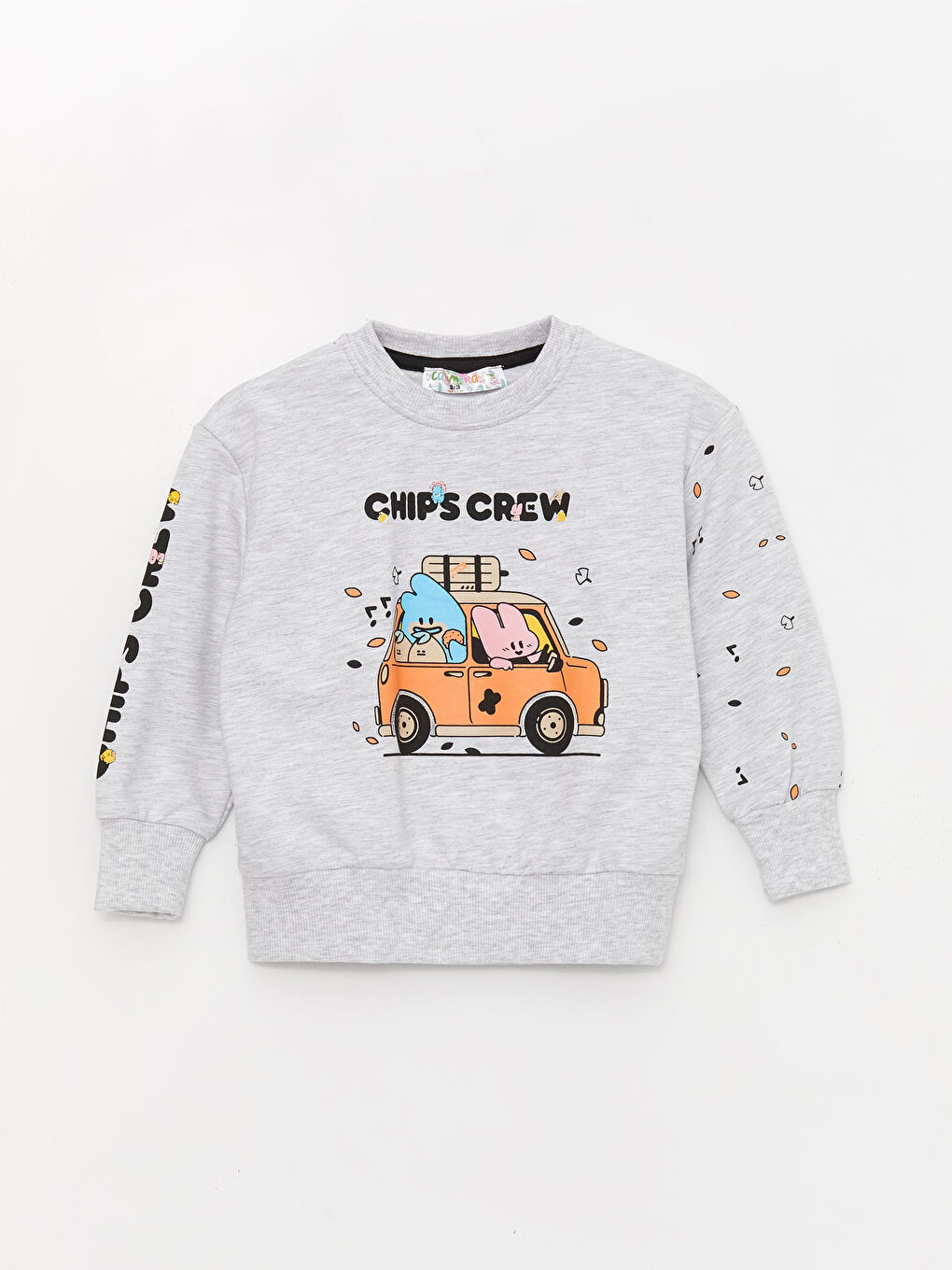 Calimera Kids Gri Bisiklet Yaka Uzun Kollu Erkek Bebek Sweatshirt