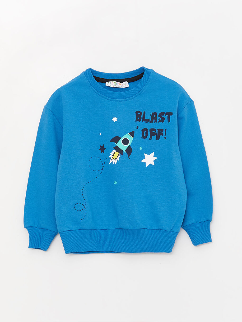 Calimera Kids Mavi Bisiklet Yaka Uzun Kollu Erkek Bebek Sweatshirt - 2