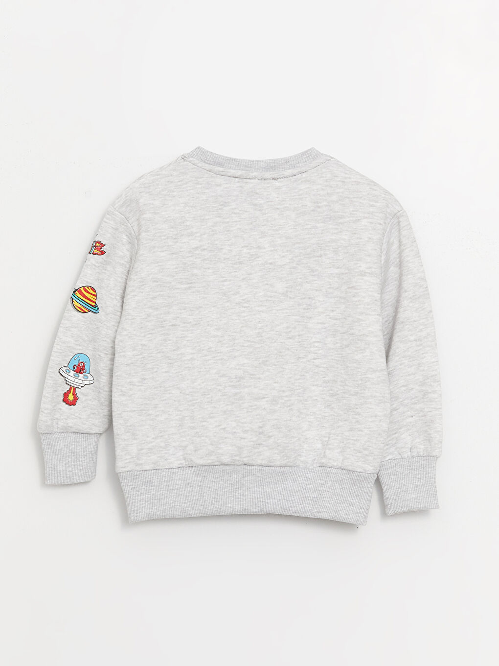 Calimera Kids Gri Bisiklet Yaka Uzun Kollu Baskılı Erkek Bebek Sweatshirt - 1