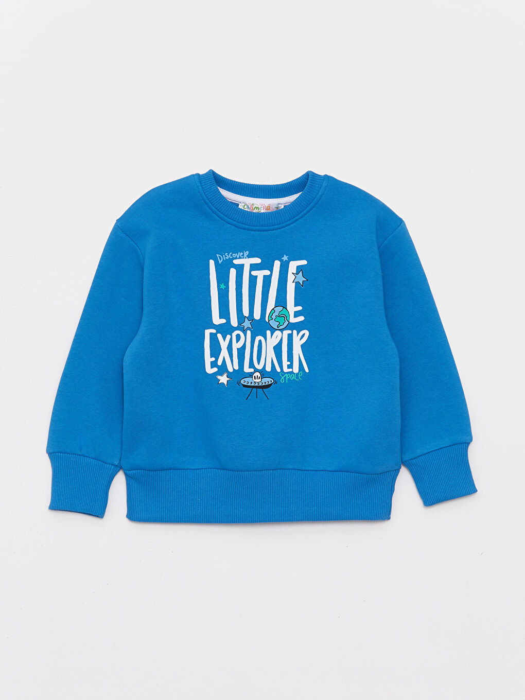 Calimera Kids Mavi Bisiklet Yaka Uzun Kollu Erkek Bebek Sweatshirt