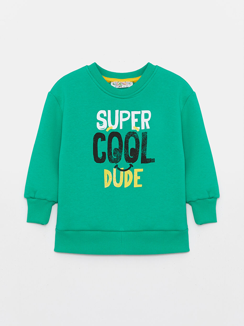 Calimera Kids Açık Yeşil Bisiklet Yaka Uzun Kollu Erkek Bebek Sweatshirt