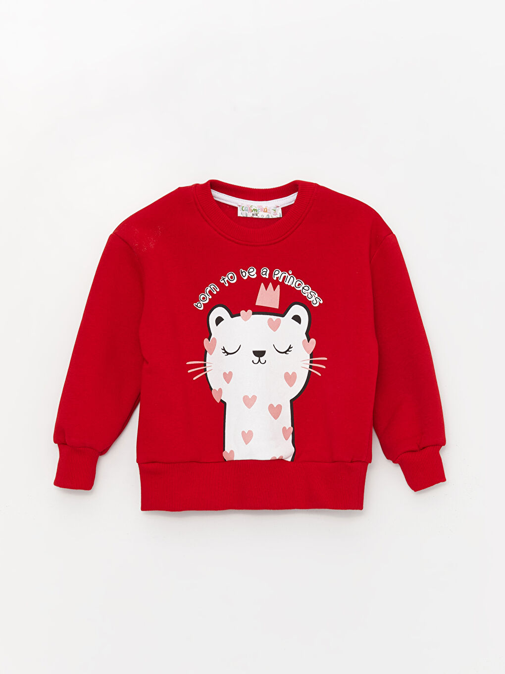 Calimera Kids Kırmızı Bisiklet Yaka Uzun Kollu Kız Bebek Sweatshirt - 2