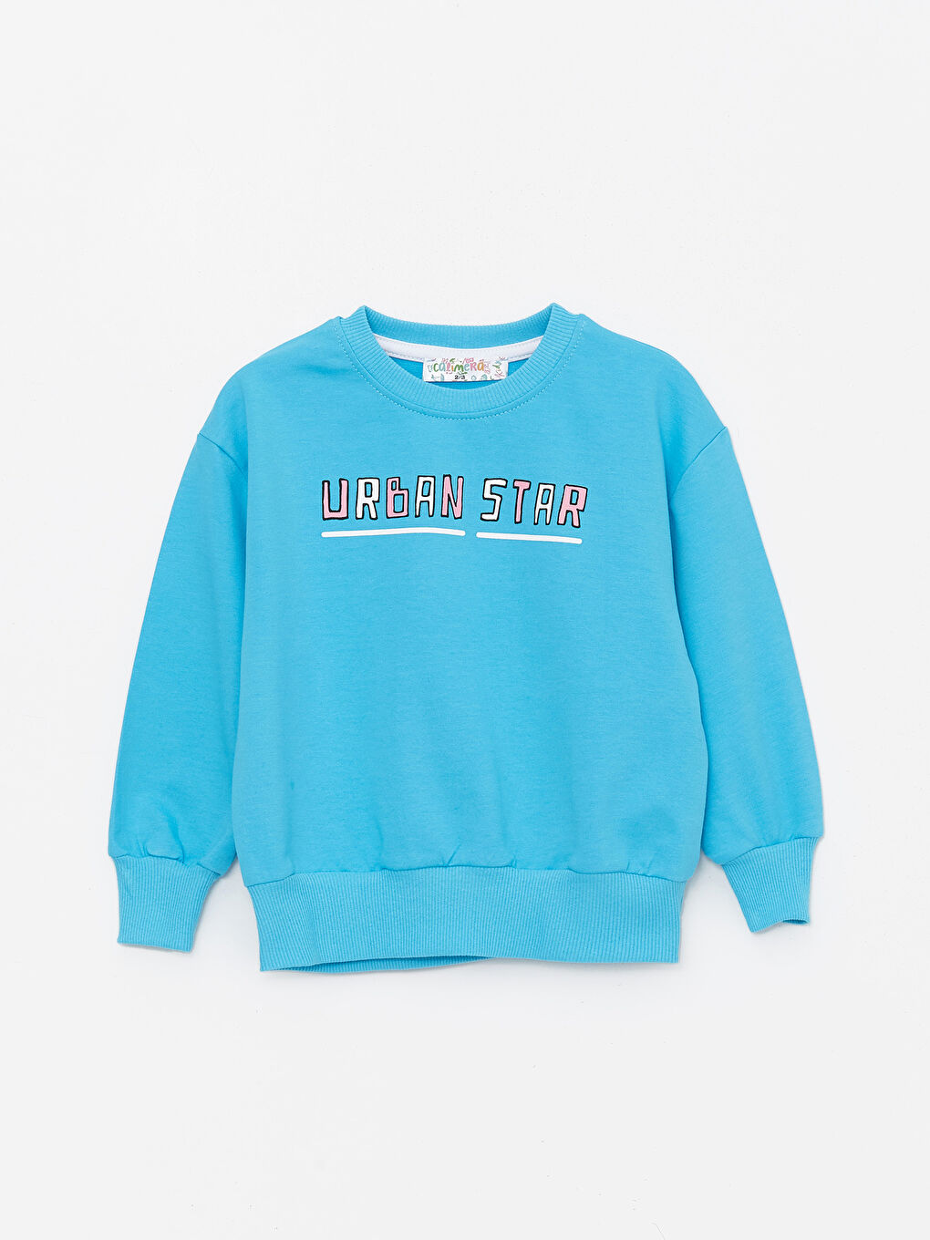 Calimera Kids Turkuaz Bisiklet Yaka Kız Bebek Sweatshirt