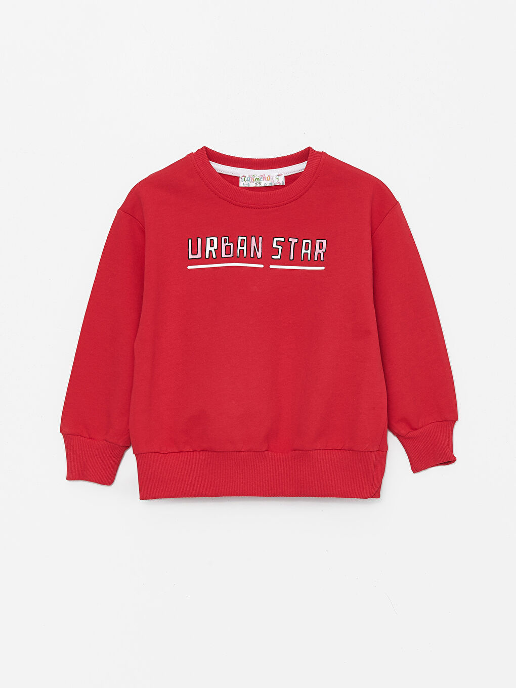 Calimera Kids Kırmızı Bisiklet Yaka Kız Bebek Sweatshirt