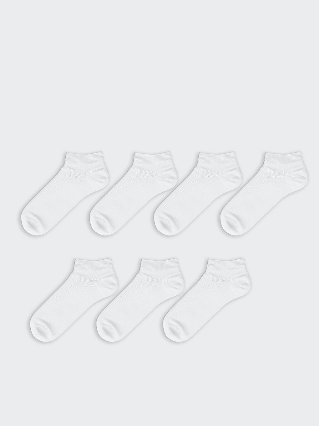 Beyaz Erkek Patik Çorap 7'li