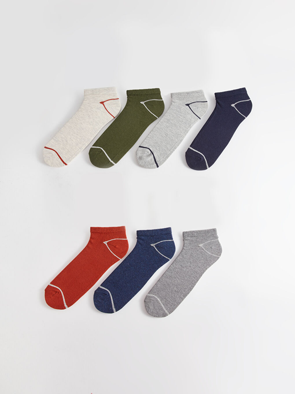 Karışık Desenli Erkek Patik Çorap 7'li