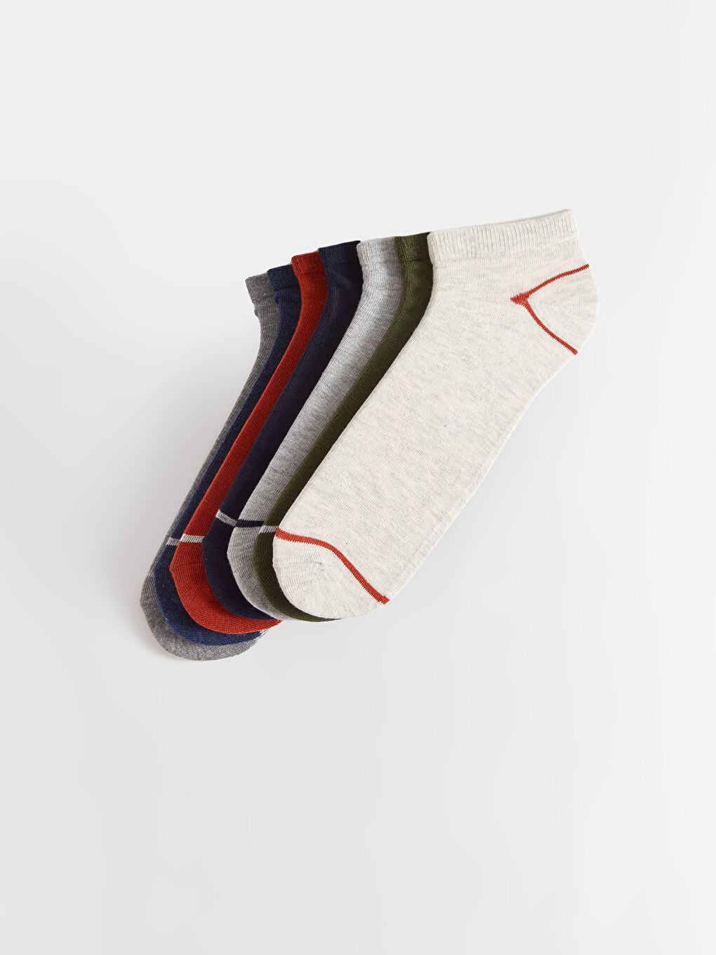 Karışık Desenli Erkek Patik Çorap 7'li-1