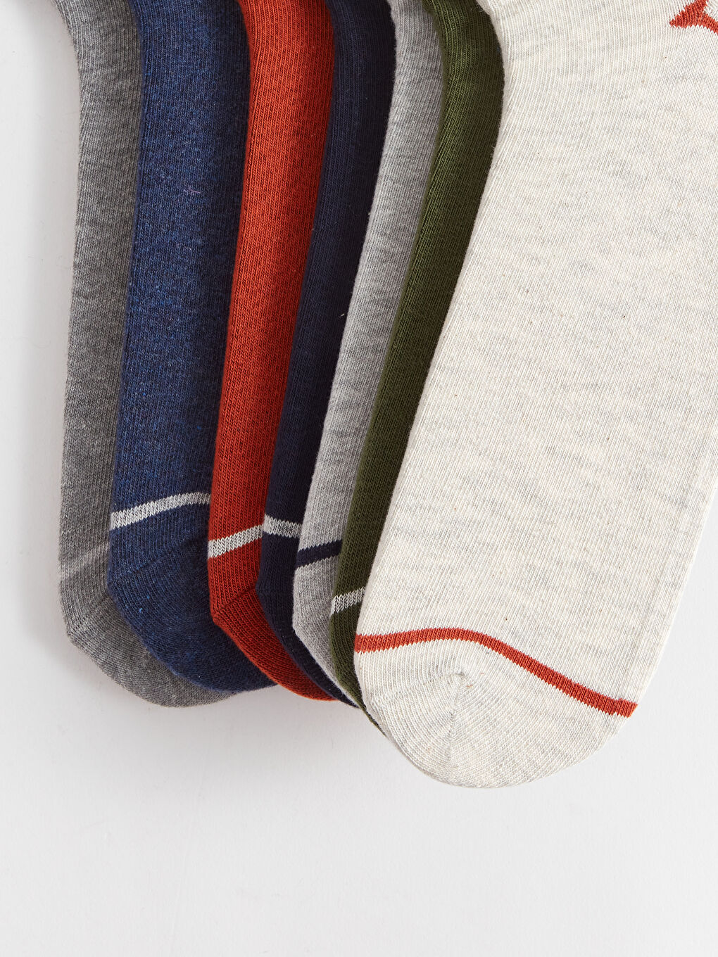 Karışık Desenli Erkek Patik Çorap 7'li-2