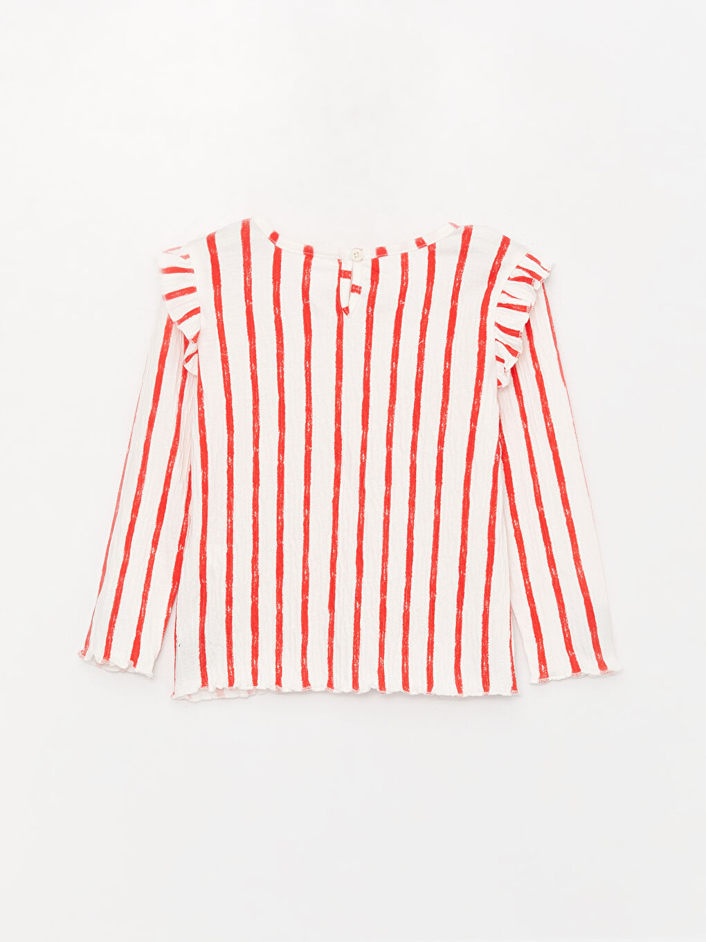 Kırmızı Bisiklet Yaka Uzun Kollu Kız Bebek Pijama Takımı-6