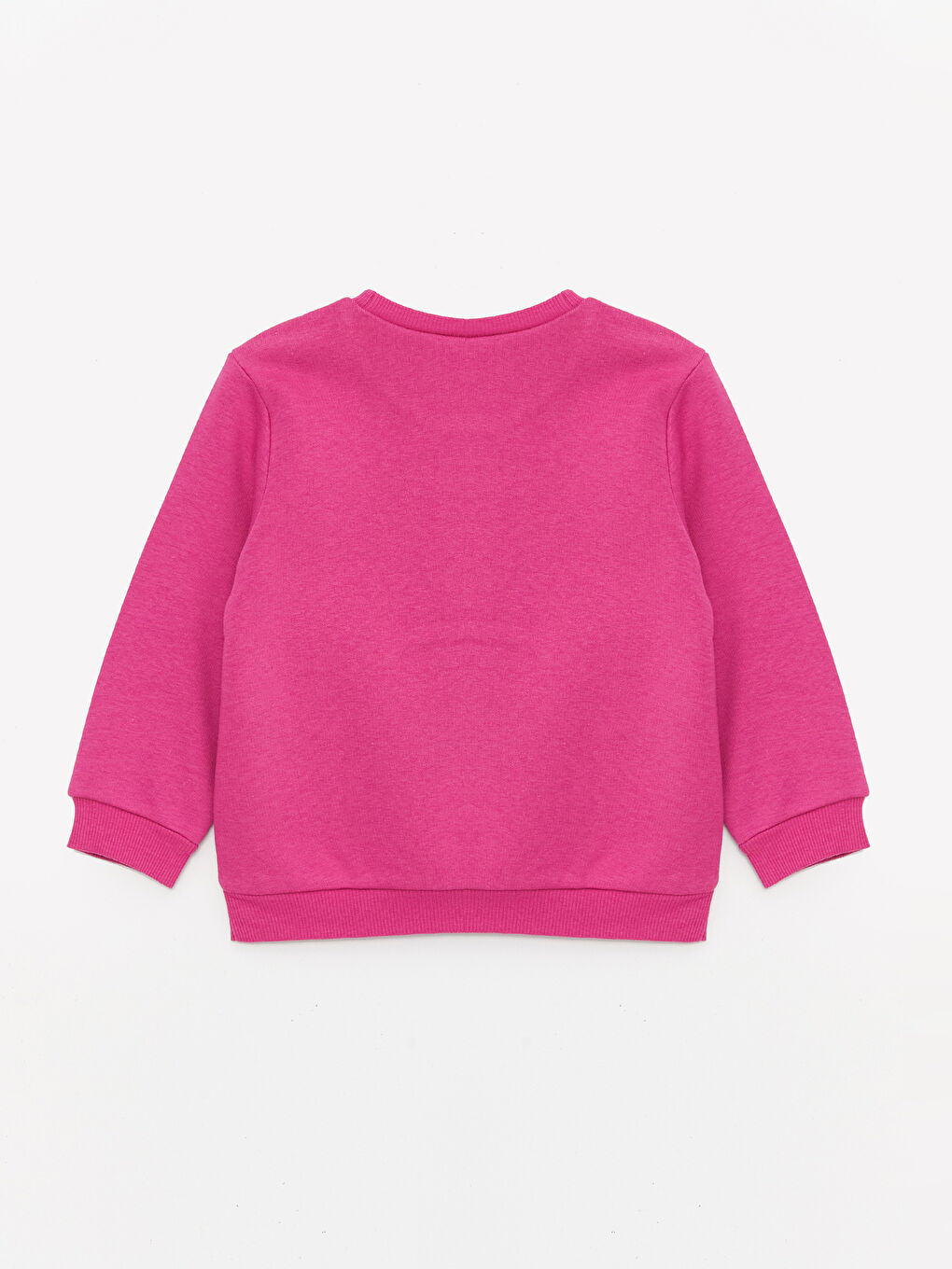 LCW baby Fuşya Bisiklet Yaka Baskılı Kız Bebek Sweatshirt - 2