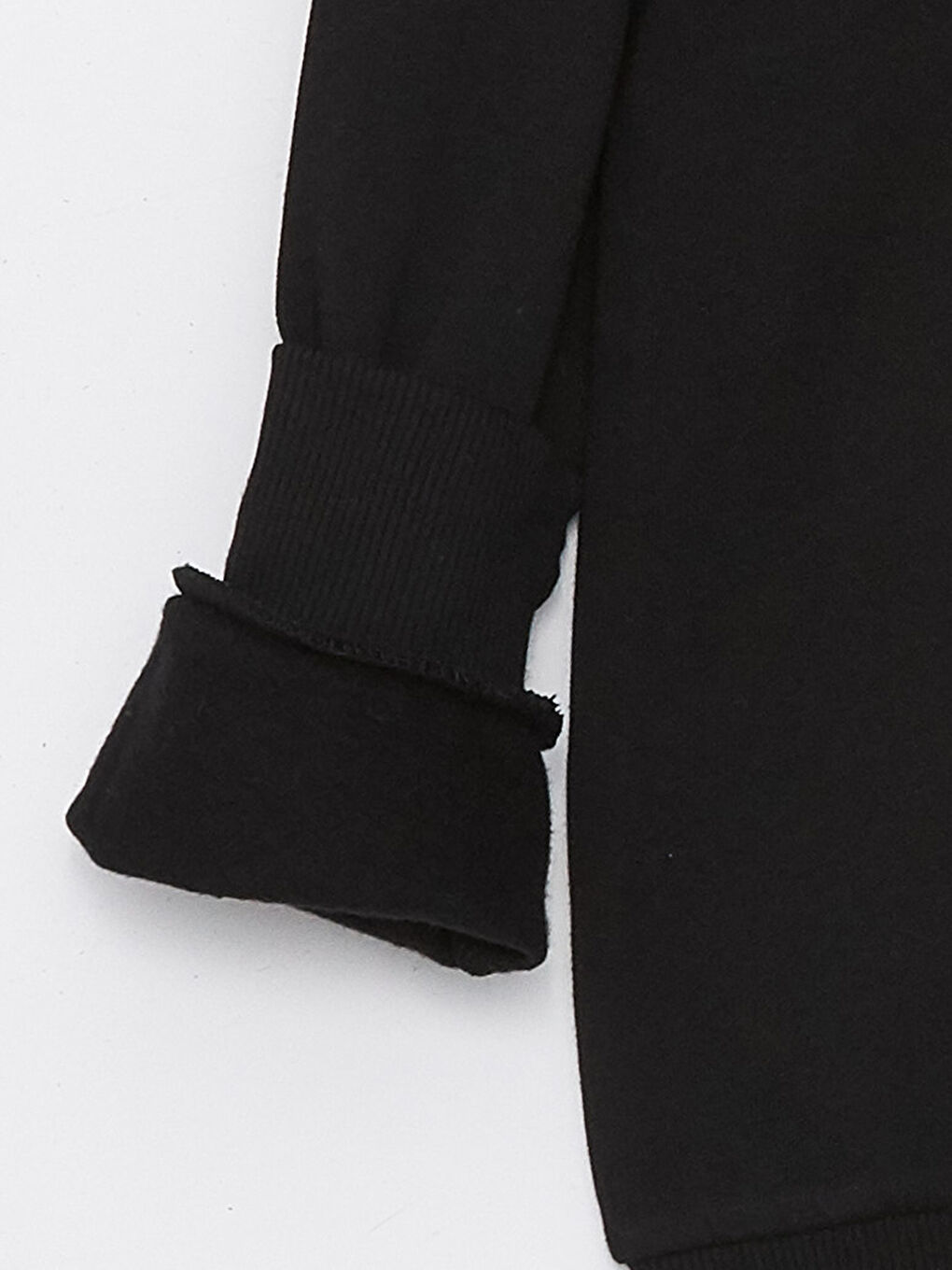 Siyah Rahat Kalıp Bisiklet Yaka Baskılı Erkek Çocuk Sweatshirt-2