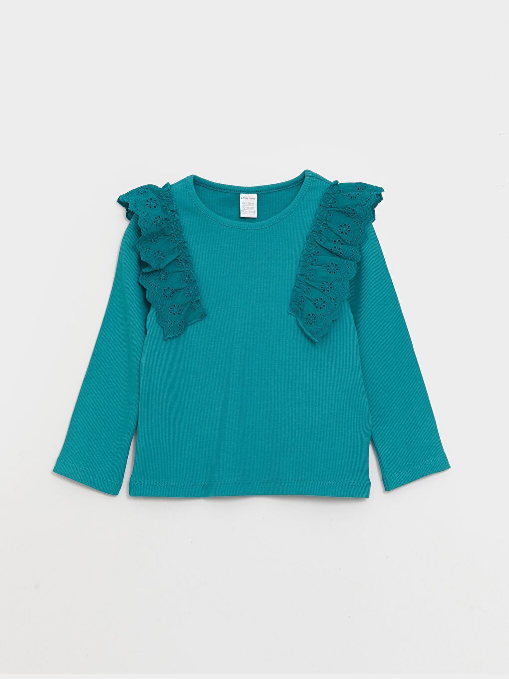 Crew Neck Long Sleeve Baby Girls' T-Shirt -W3IE30Z1-GMR