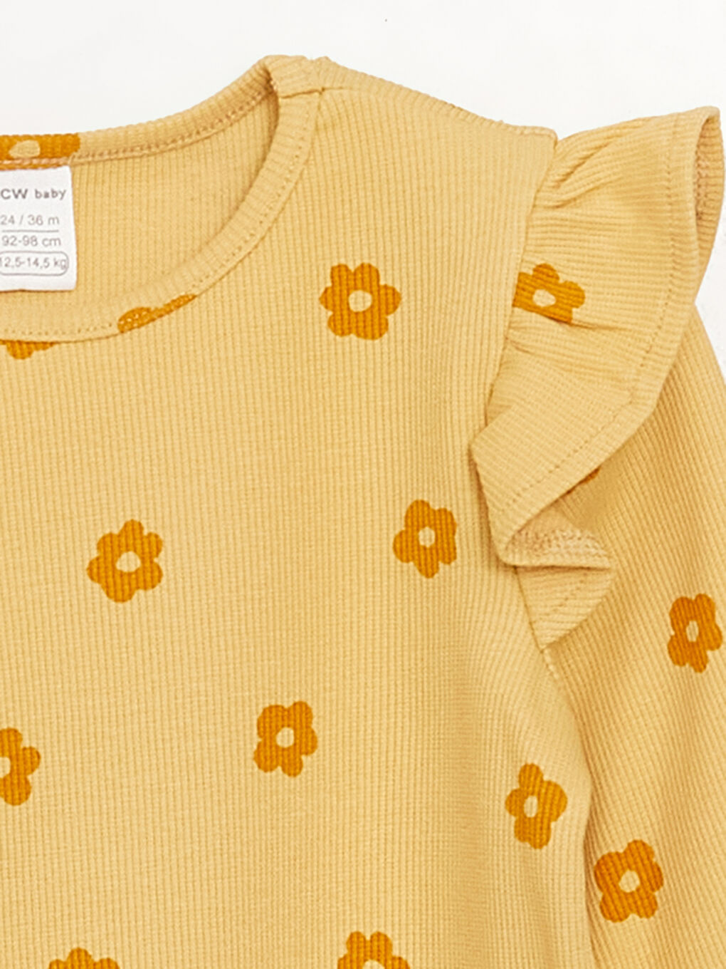 Crew Neck Long Sleeve Patterned Baby Girl T-Shirt-1