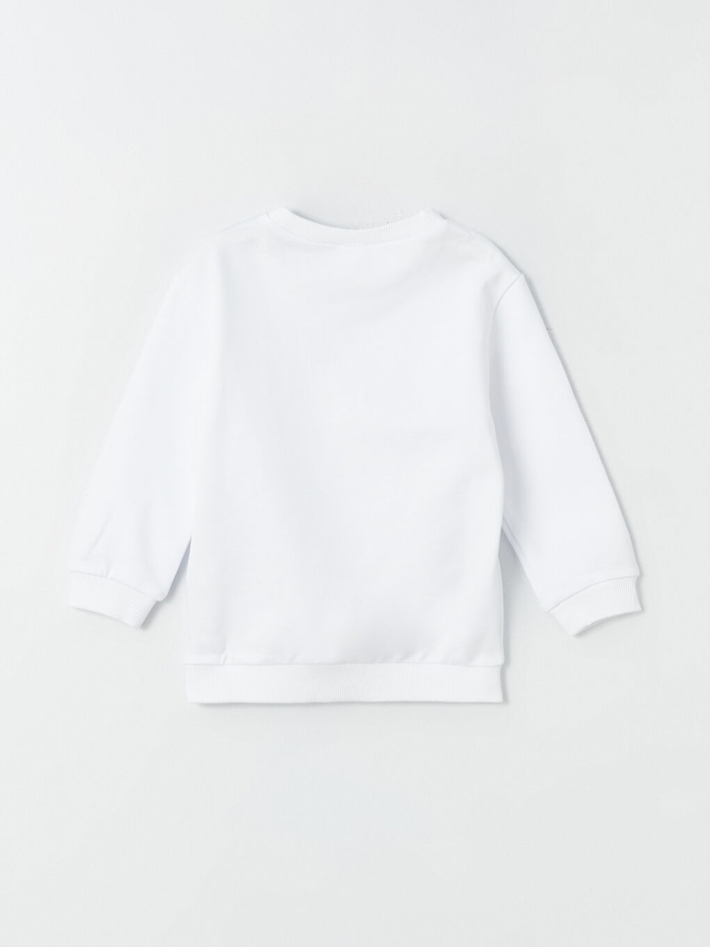 Beyaz Bisiklet Yaka Beşiktaş Baskılı Erkek Bebek Sweatshirt-1