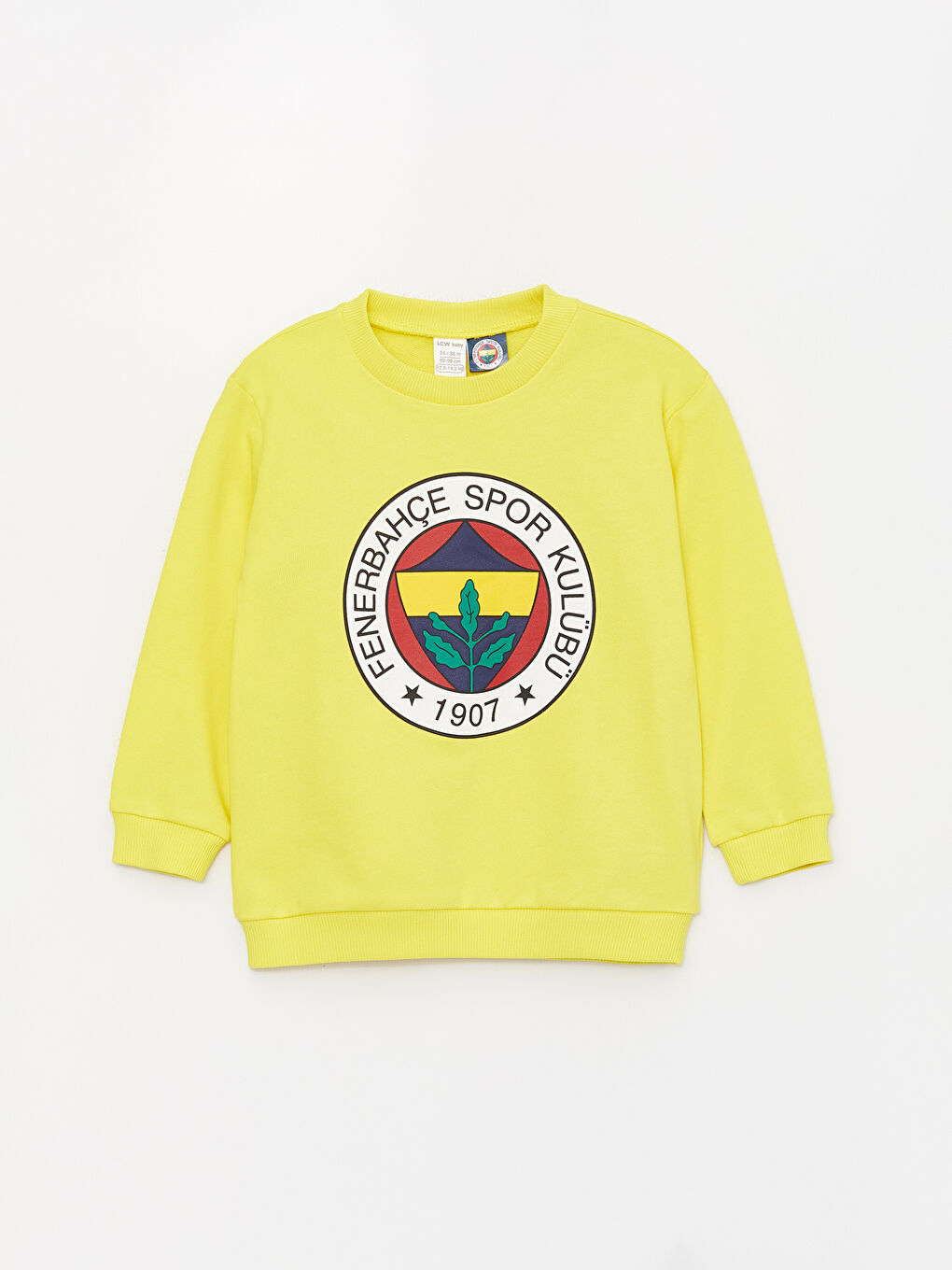 LCW baby Sarı Bisiklet Yaka Fenerbahçe Baskılı Erkek Bebek Sweatshirt ve Eşofman Altı Takım - 1