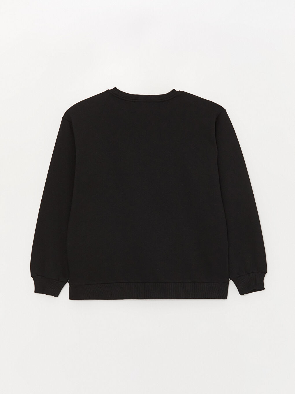 Siyah Bisiklet Yaka Mickey Mouse Baskılı Uzun Kollu Kadın Sweatshirt-7