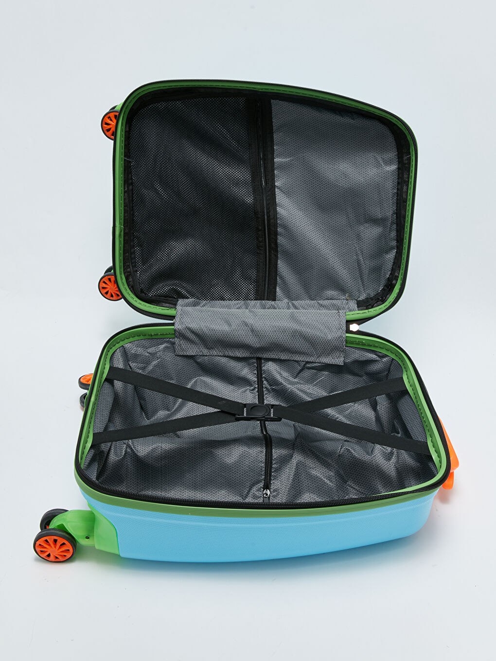 Mavi Panda Baskılı Kabin Boy Valiz-4