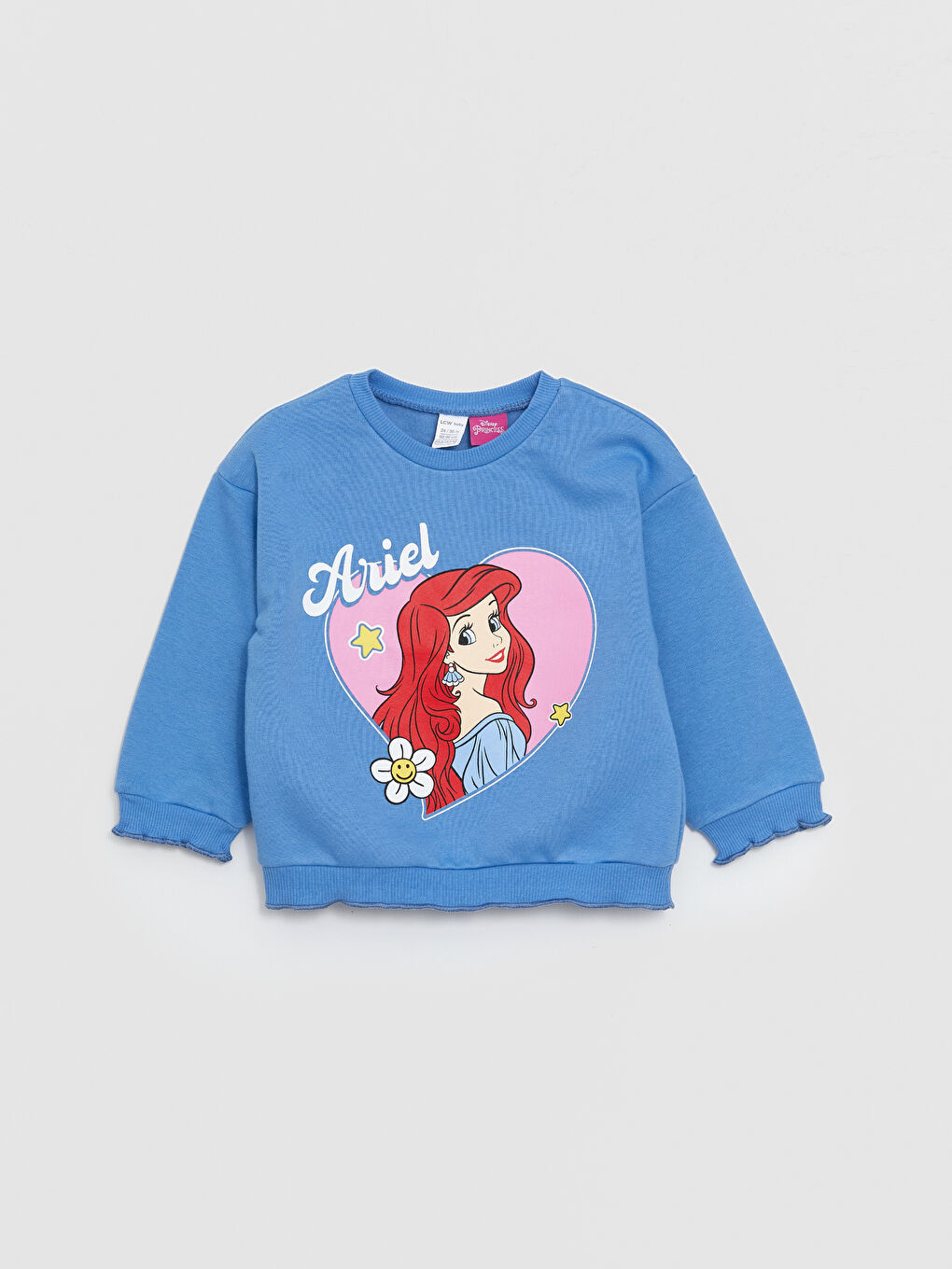 Sweatshirt et Collants Bébé Fille Ariel Imprimés à Col Rond et Manches Longues-1