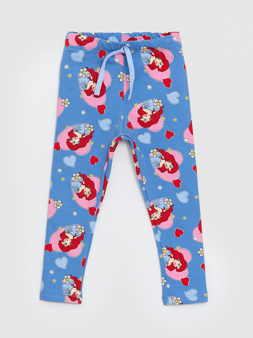 Sweatshirt et Collants Bébé Fille Ariel Imprimés à Col Rond et Manches Longues-3