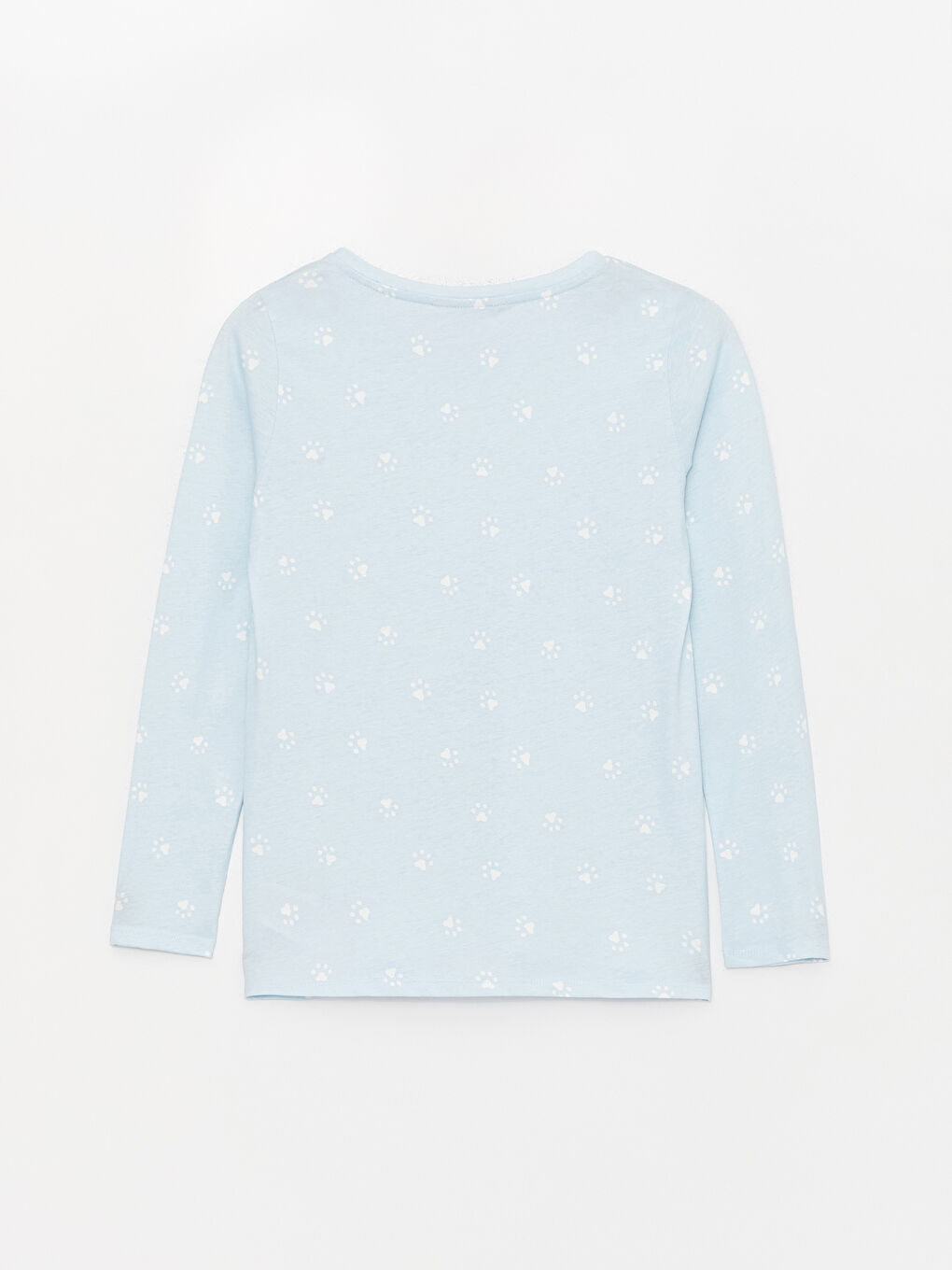 Mavi Bisiklet Yaka Düz Uzun Kollu Kadın Pijama Takımı-7