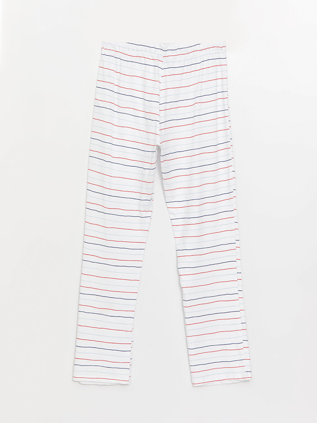 Kırmızı Bisiklet Yaka Düz Uzun Kollu Kadın Pijama Takımı-9