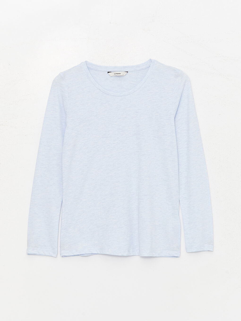 Mavi Bisiklet Yaka Düz Uzun Kollu Kadın Pijama Takımı-6