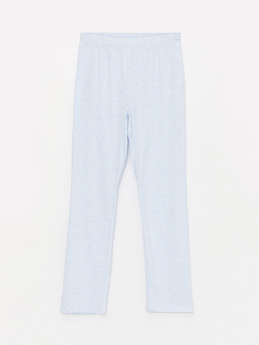 Mavi Bisiklet Yaka Düz Uzun Kollu Kadın Pijama Takımı-8