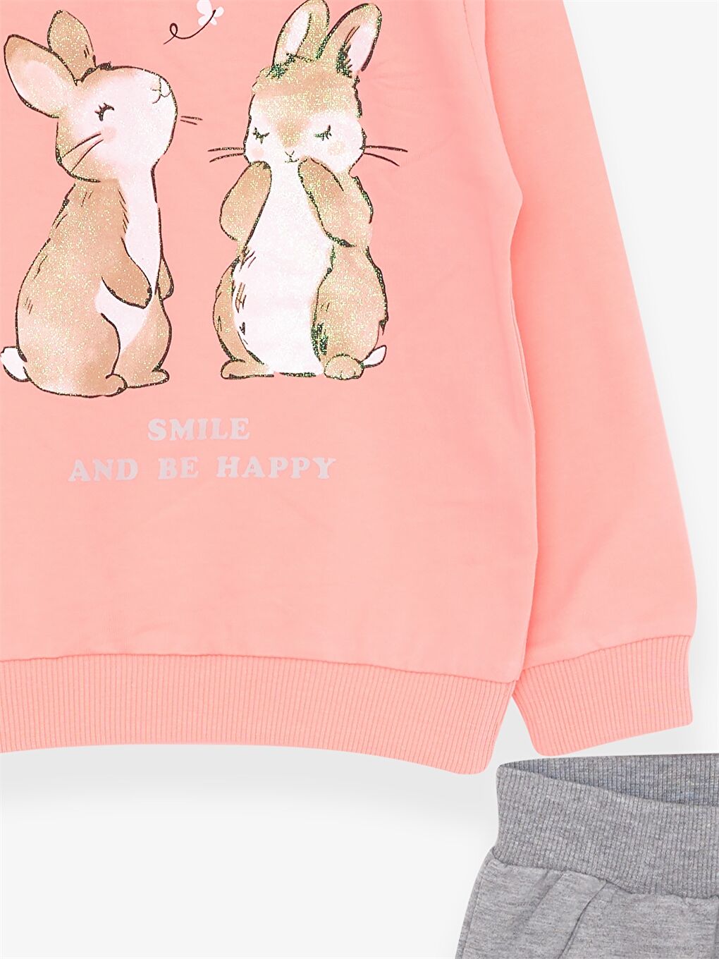 Turuncu Bisiklet Yaka Uzun Kollu Baskılı Kız Bebek 2'li Takım-2