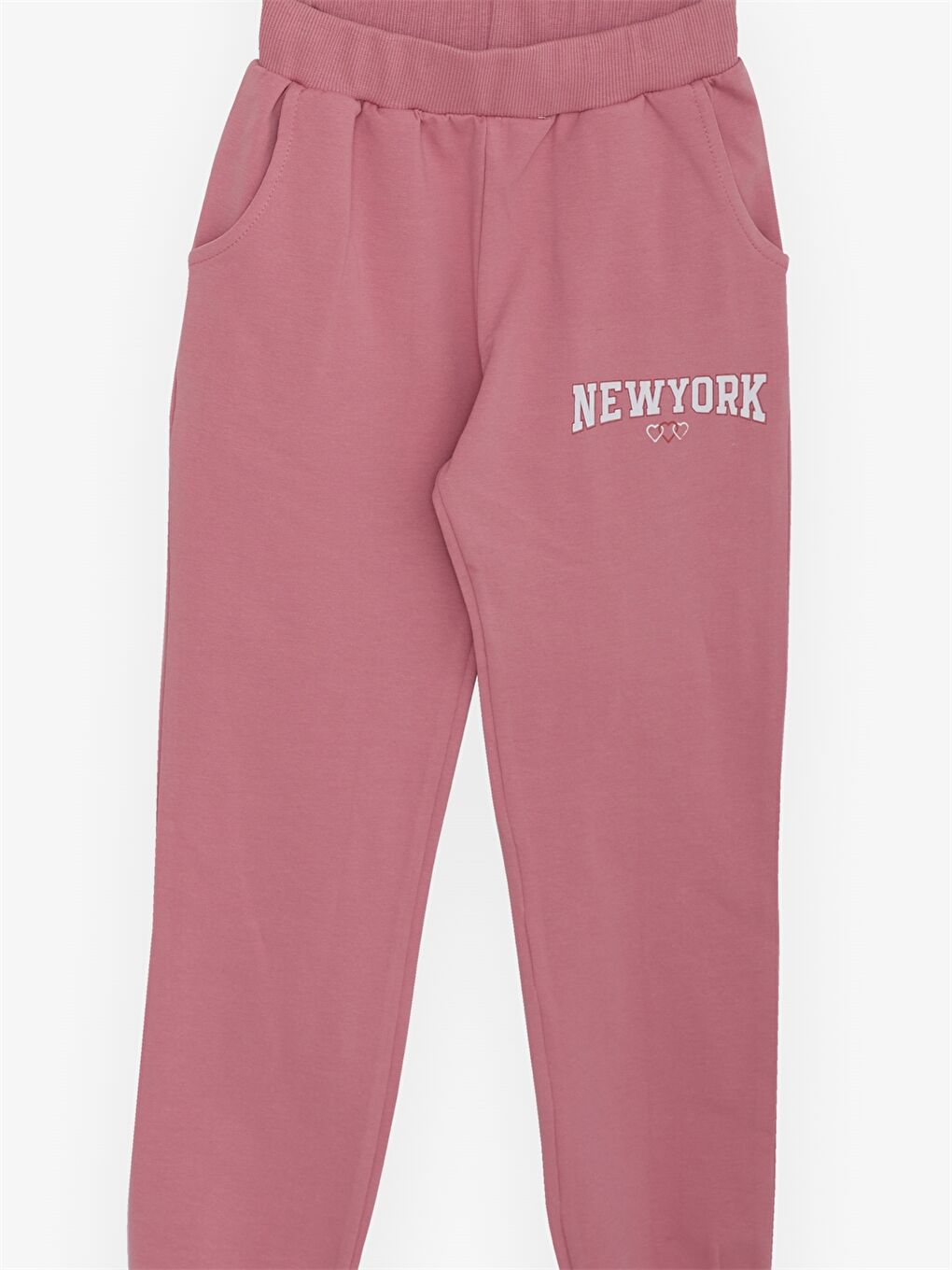 Pembe Bisiklet Yaka Baskılı Uzun Kollu Kız Çocuk 2'li Takım-3