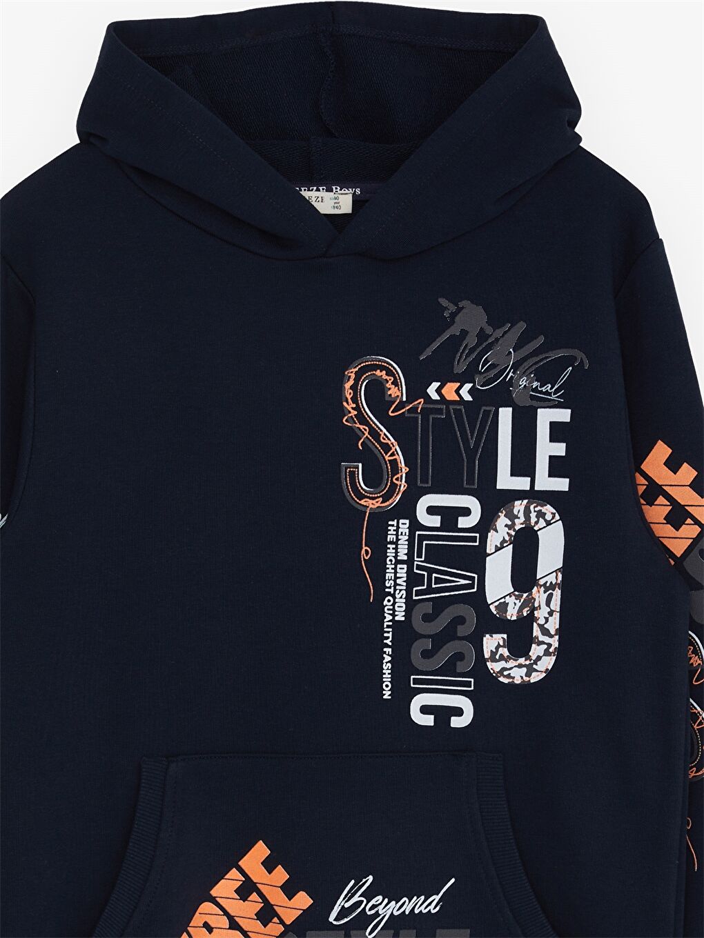 Breeze Lacivert Baskılı Uzun Kollu Erkek Çocuk Hoodie - 2