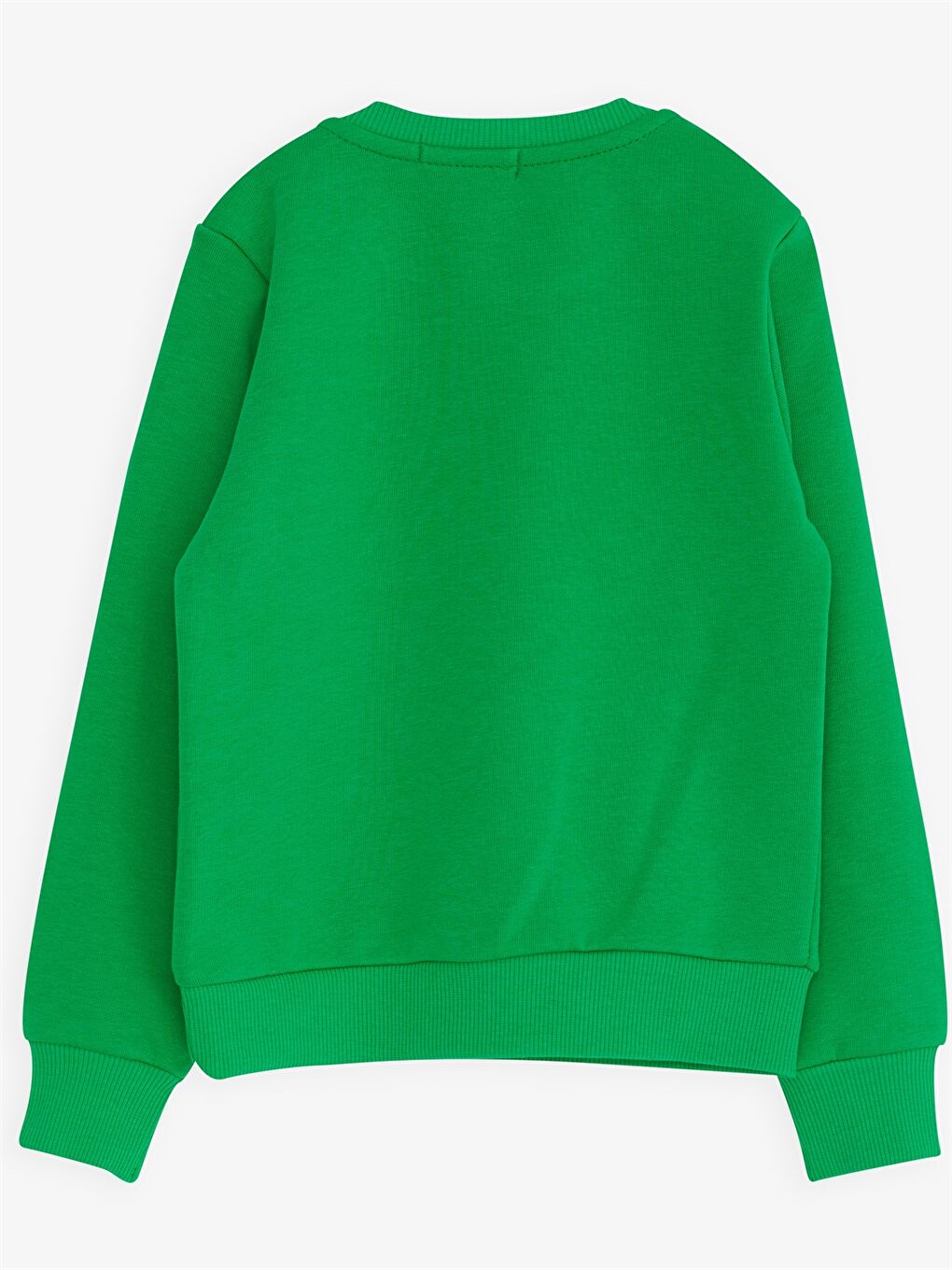 Yeşil Bisiklet Yaka Baskılı Uzun Kollu Erkek Bebek Sweatshirt-1