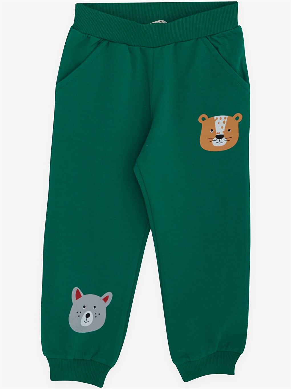 Gri Bisiklet Yaka Uzun Kollu Baskılı Erkek Bebek 2'li Takım-3