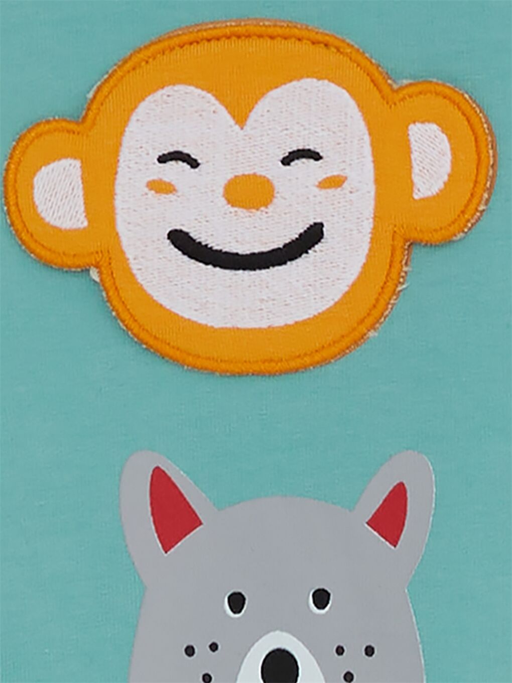 Turkuaz Bisiklet Yaka Uzun Kollu Baskılı Erkek Bebek 2'li Takım-5