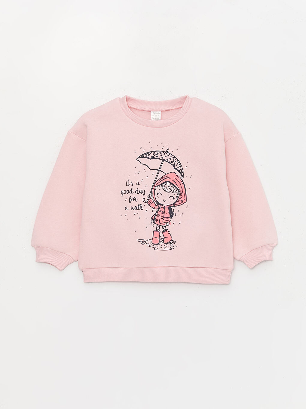 მრგვალი საყელო გრძელმკლავიანი ნაბეჭდი გოგონებისთვის ბავშვის სვიტშირტი და ტაიტსი 2 შეკვრა კომპლექტი-1