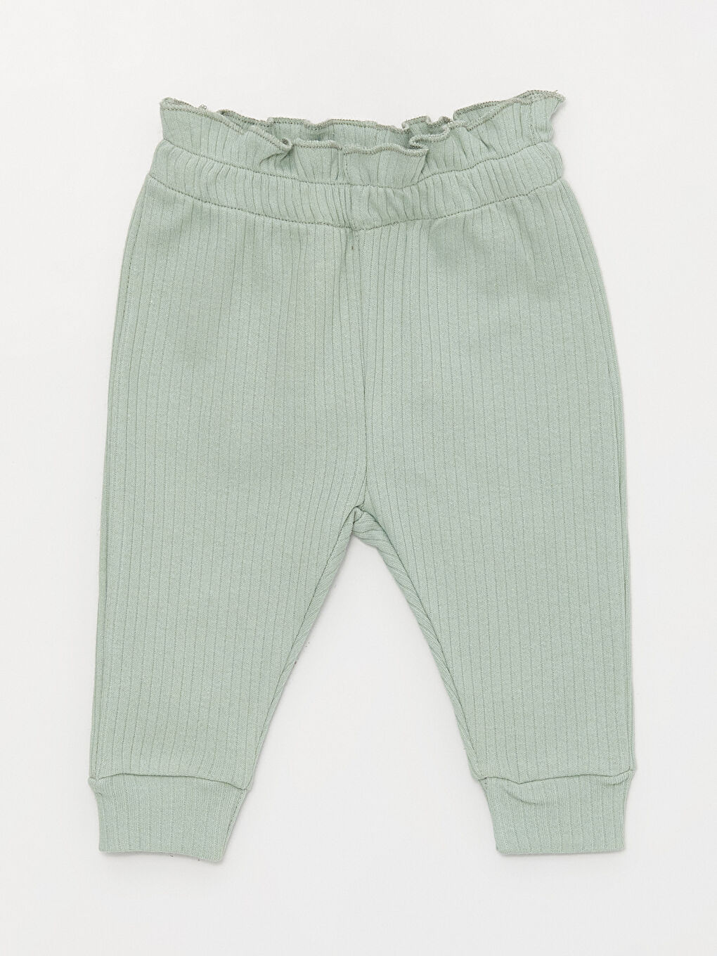 Yeşil Bisiklet Yaka Uzun Kollu Kız Bebek 3'lü Takım-3