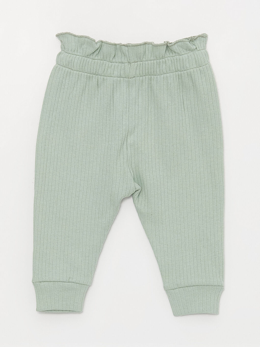 Yeşil Bisiklet Yaka Uzun Kollu Kız Bebek 3'lü Takım-4