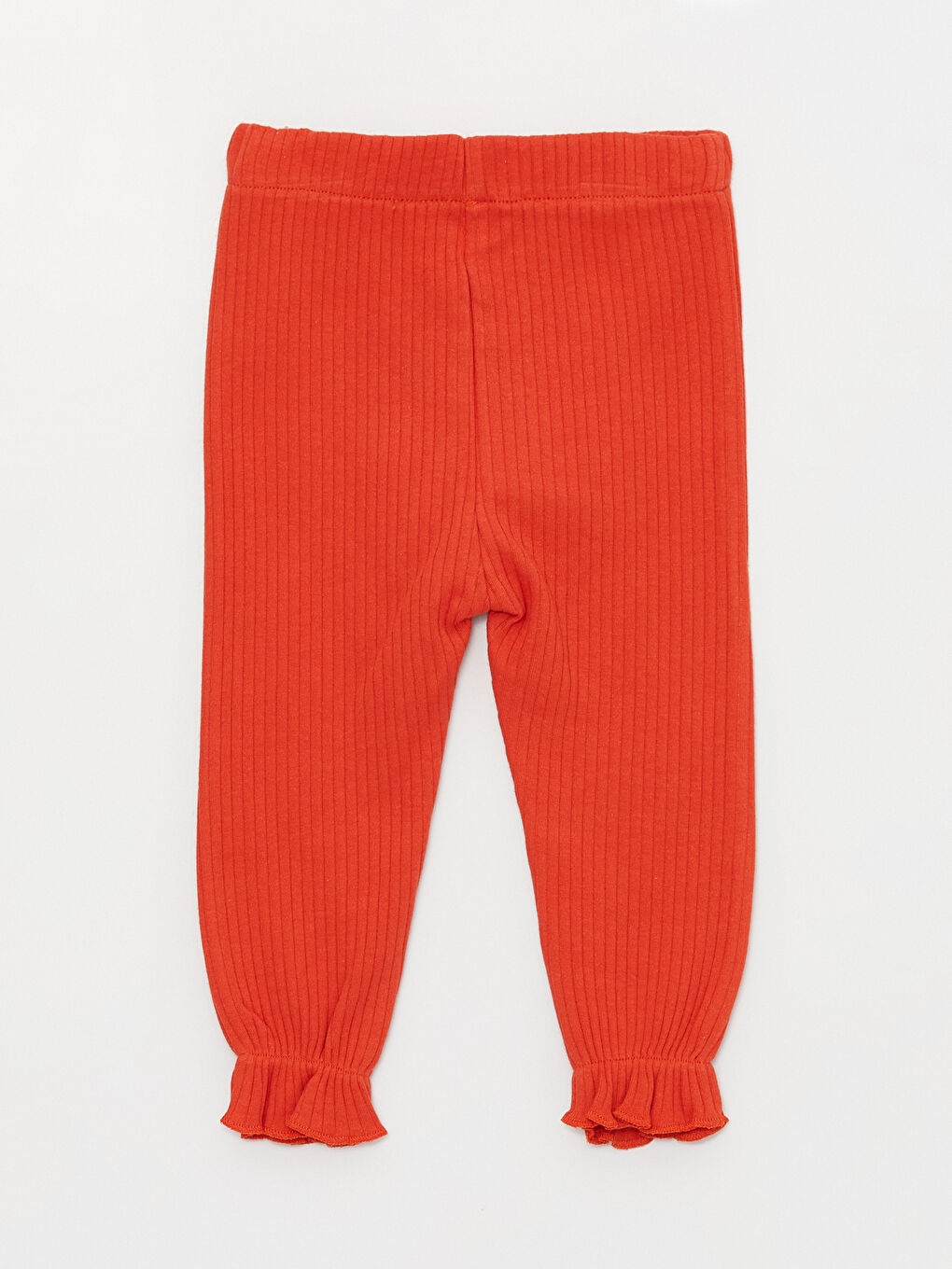 Turuncu Bisiklet Yaka Uzun Kollu Nakışlı Kız Bebek Tişört ve Pantolon 2'li Takım-4