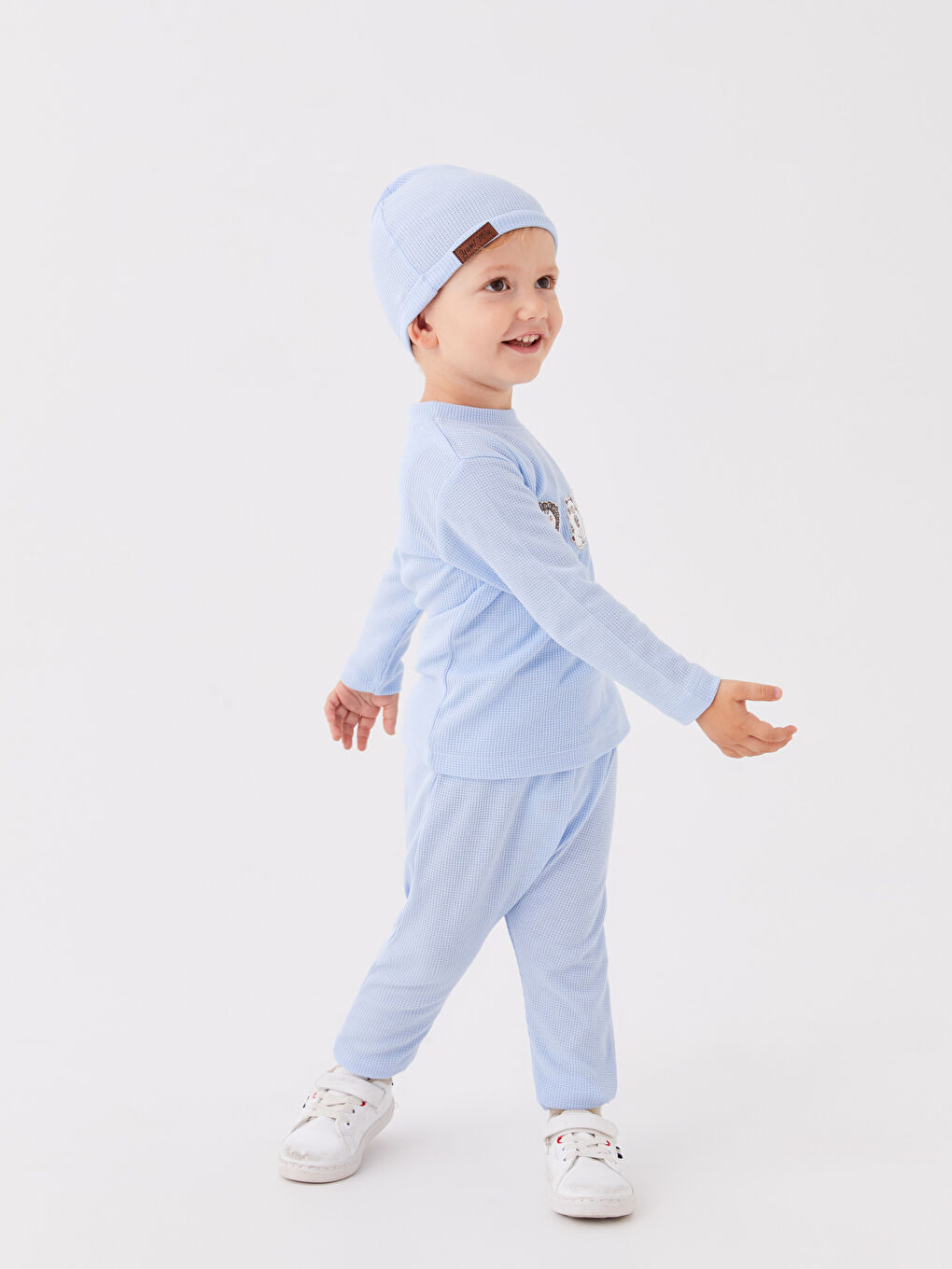 Mavi Bisiklet Yaka Uzun Kollu Erkek Bebek 3'lü Takım