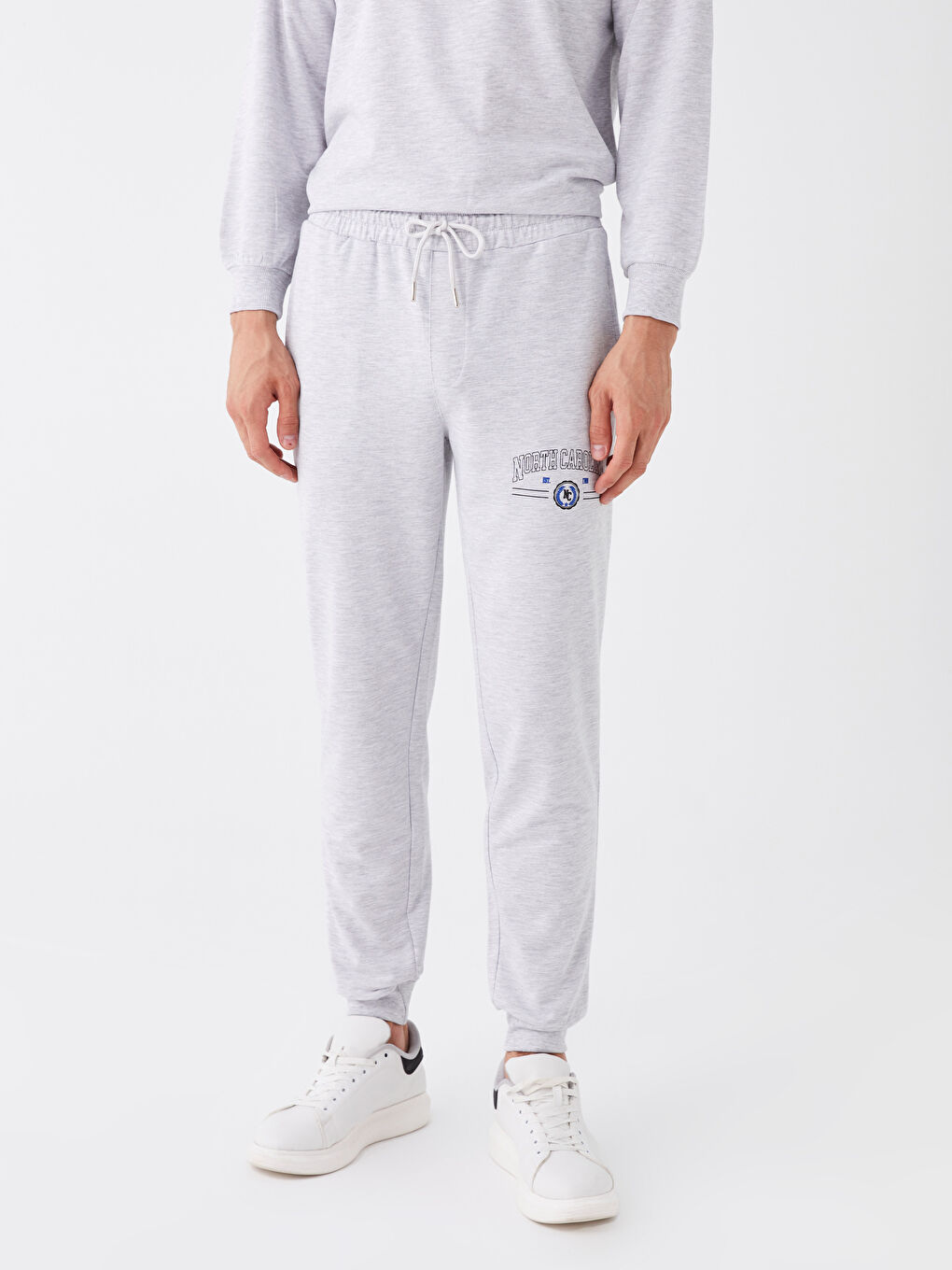 Gri Standart Kalıp Erkek Eşofman Altı-3